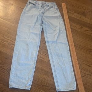 American Eagle Outfitters Light Blue Straight-Leg Jeans